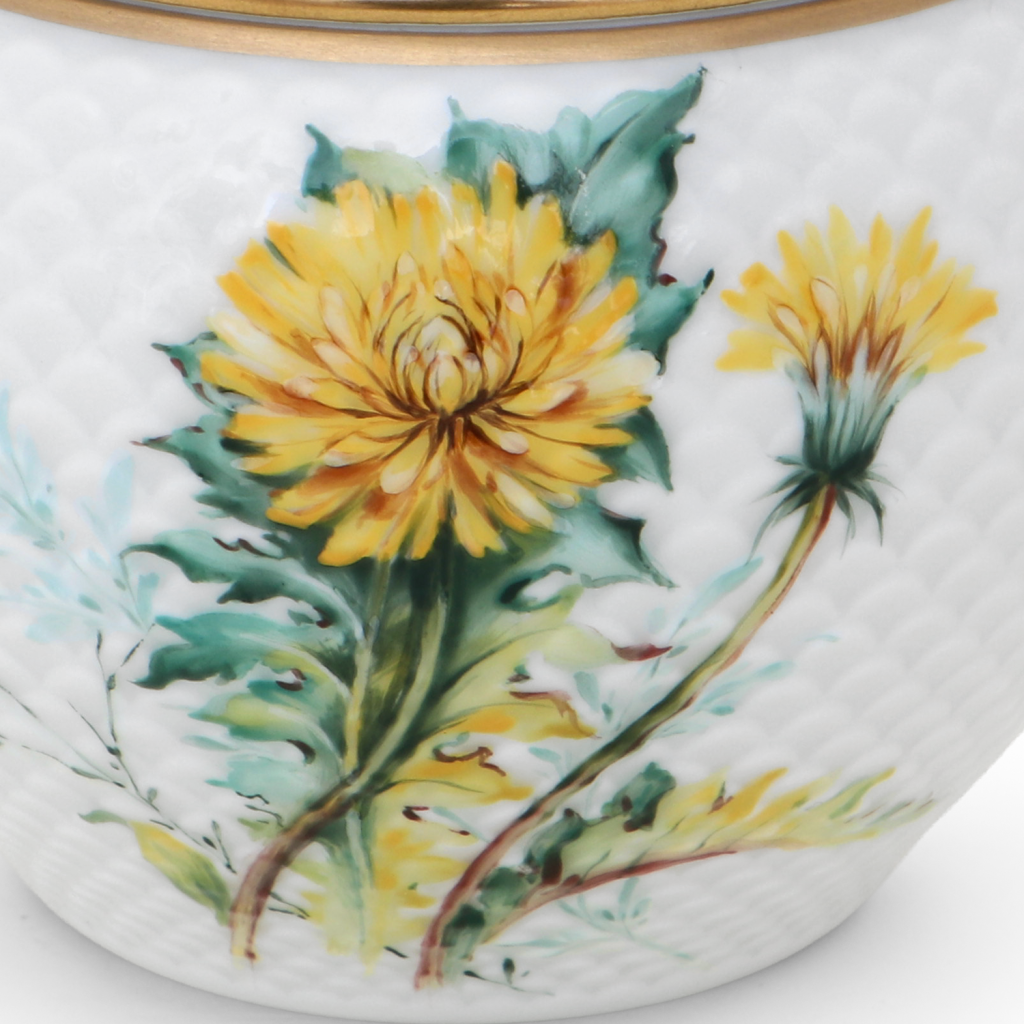 Cukortartó, hurokfogóval, VH relieffel